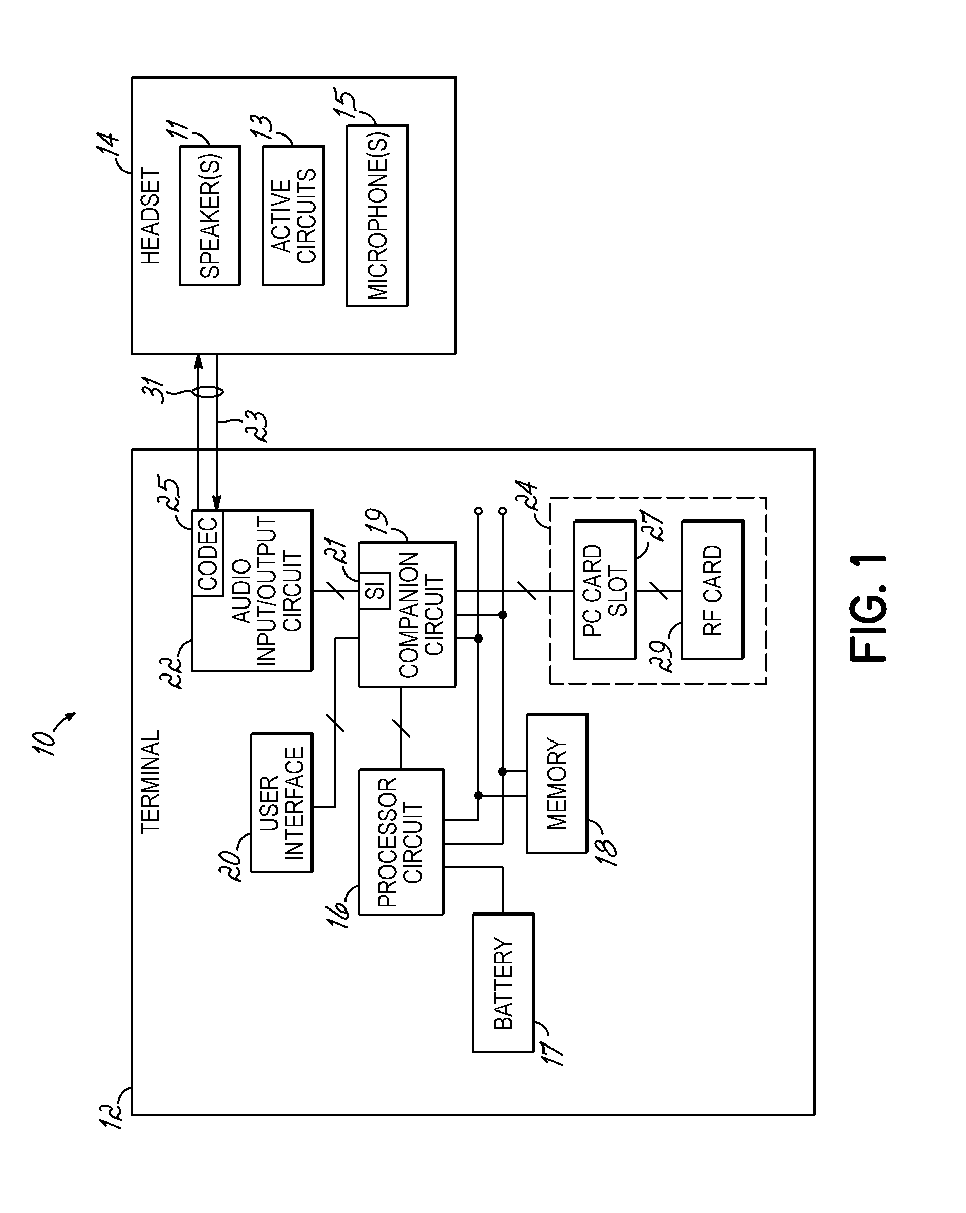 Method and system for power delivery to a headset