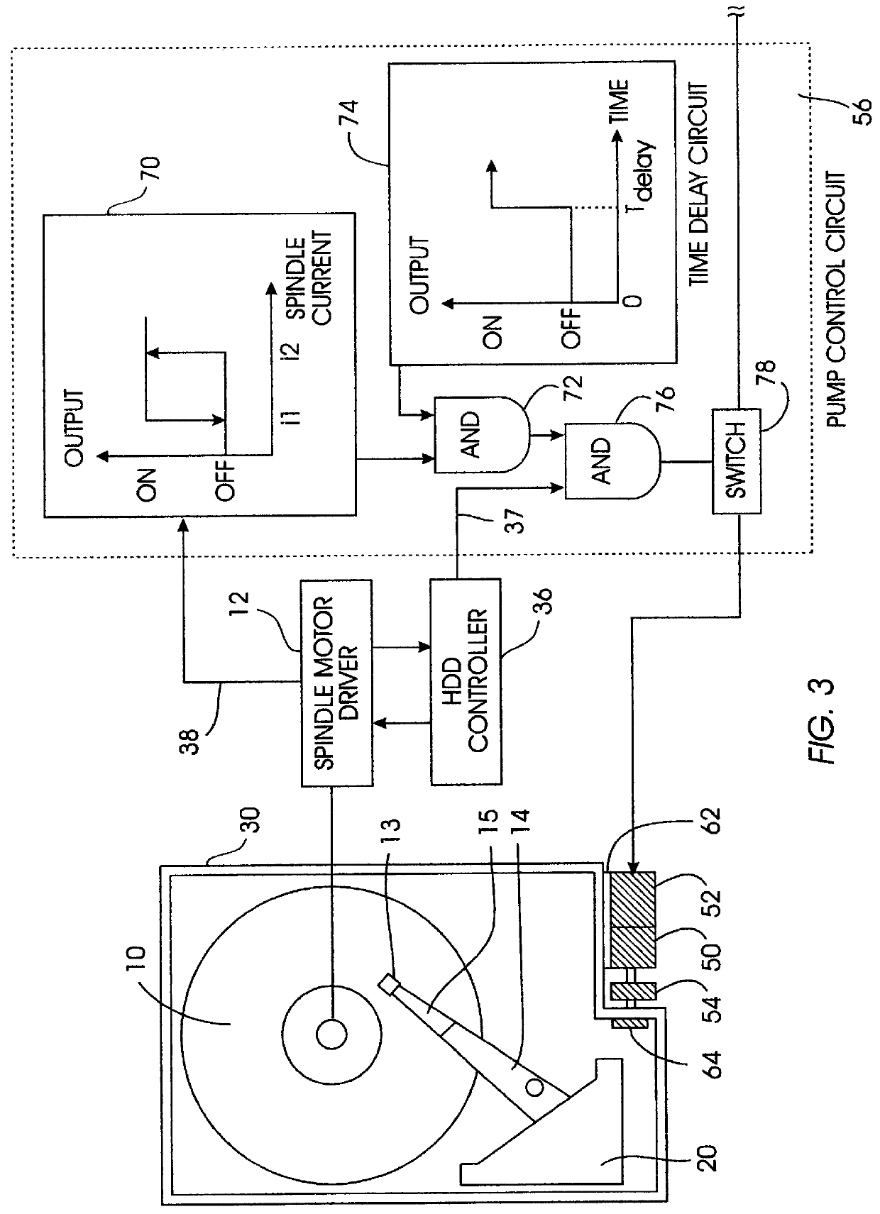 Disk drive with controlled reduced internal pressure