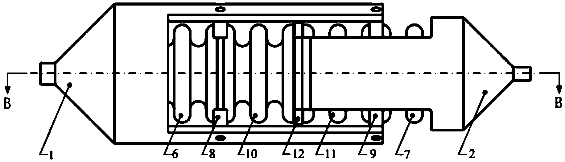 Liquid damping vibration isolator for satellite