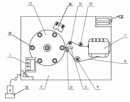 Automatic labeling device in blood sample separation