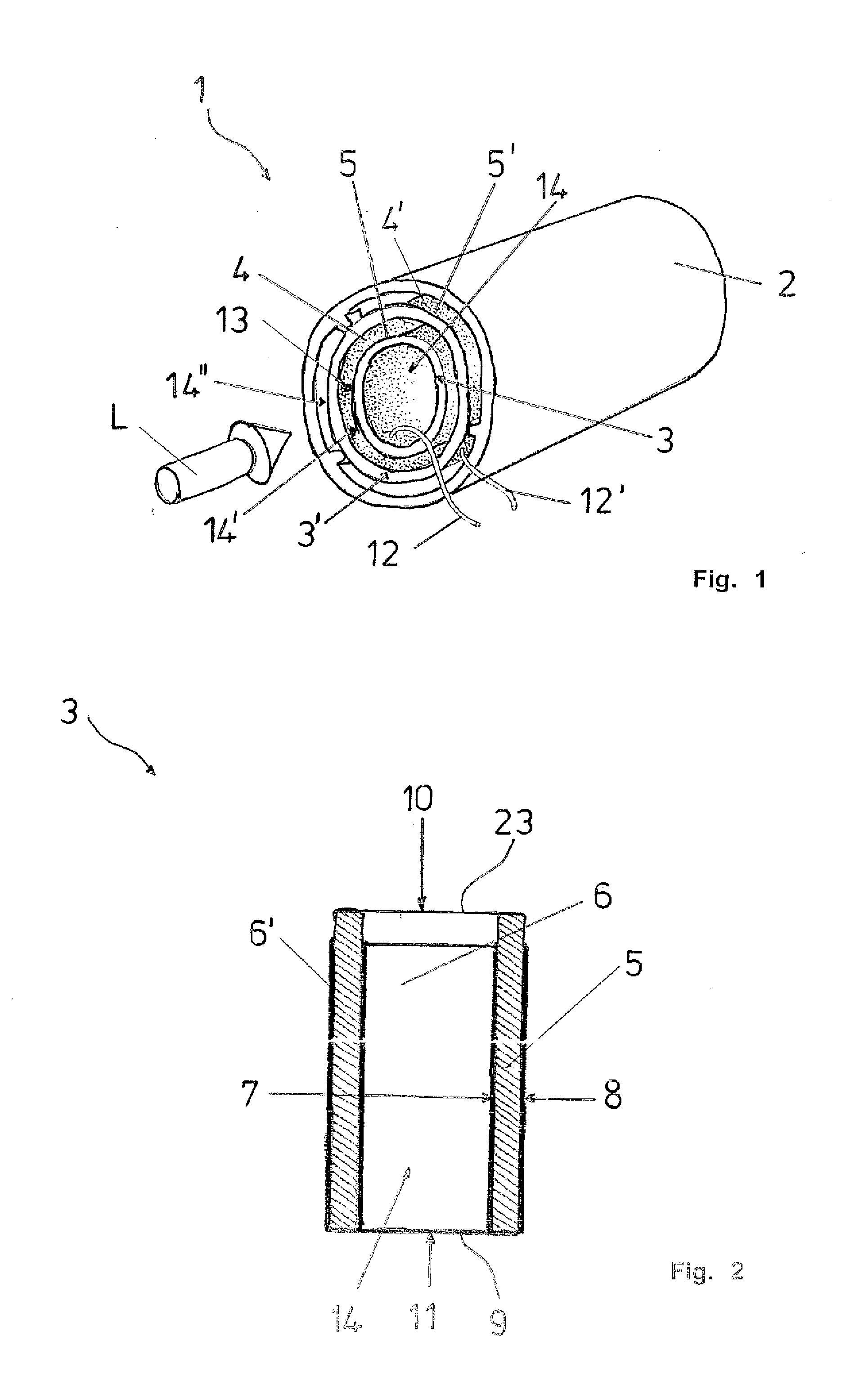 Heating element for a hot air device