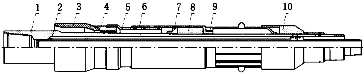 Stepping type cup packer capable of achieving dragging under pressure and using method