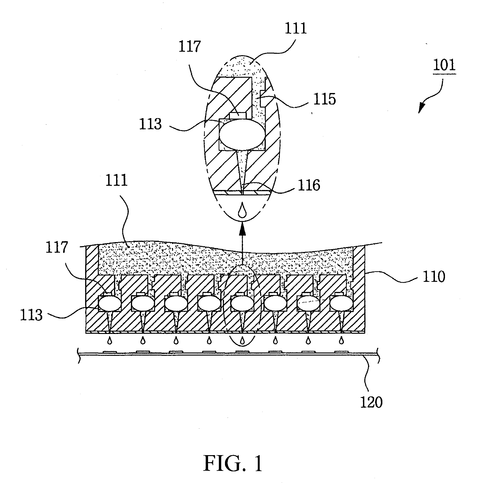 Printing head for NANO patterning