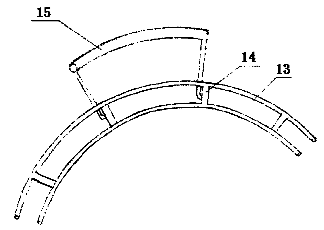 Breast skin flap arc draw hook with movable hook harrow