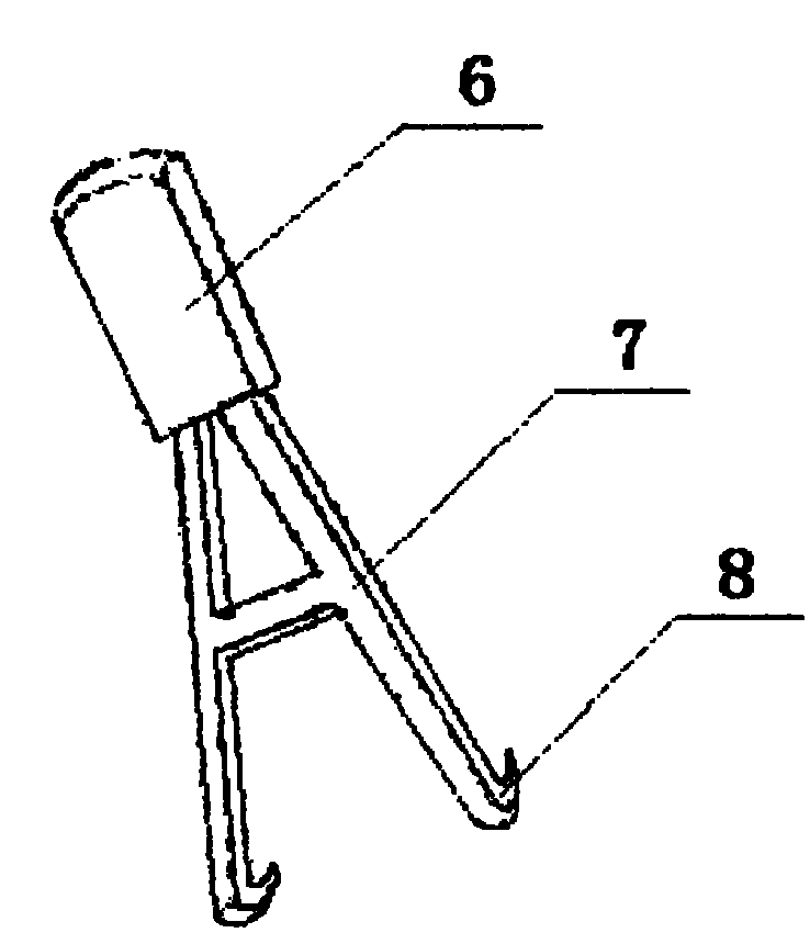 Breast skin flap arc draw hook with movable hook harrow