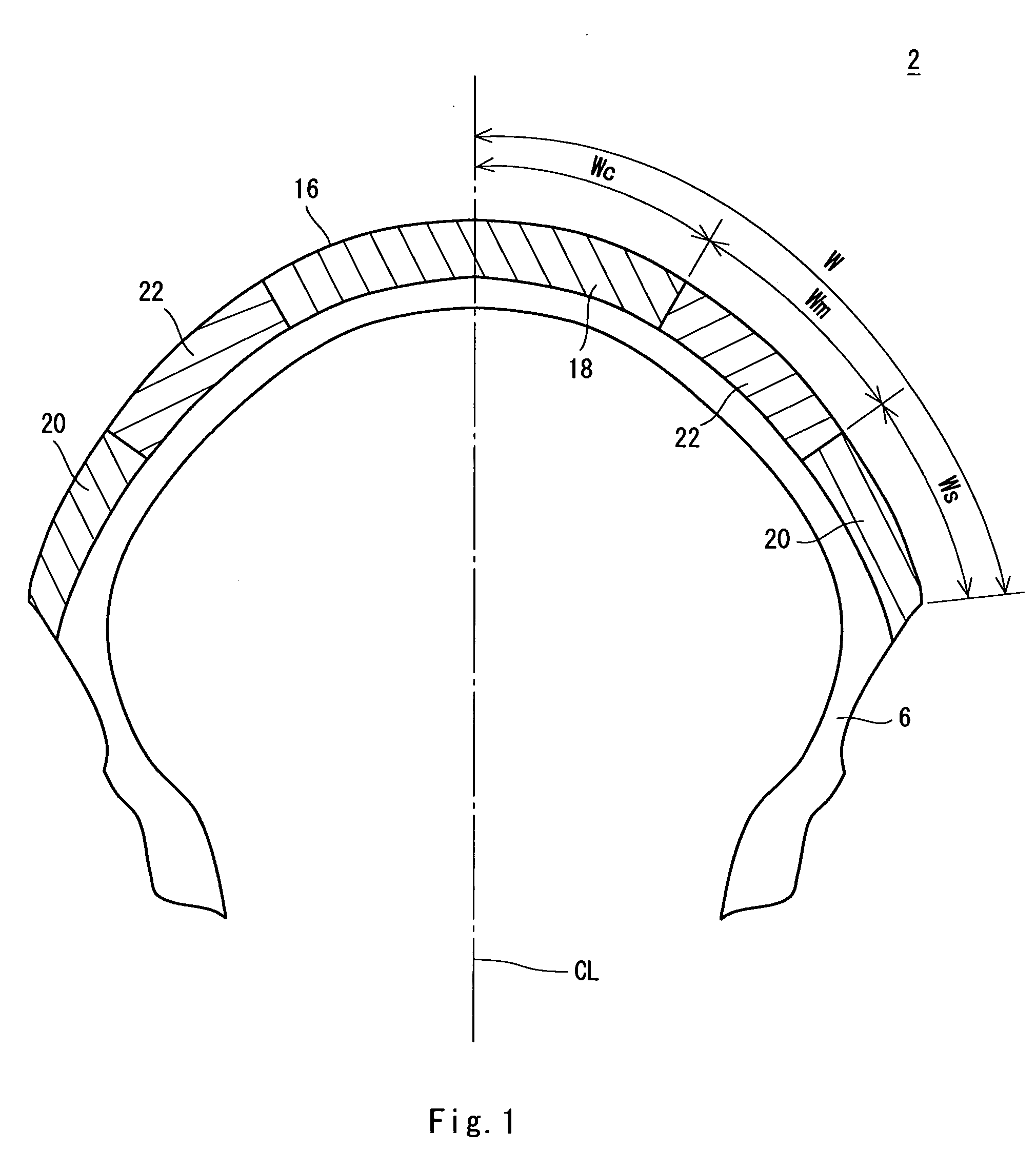 Tire for motorcycle