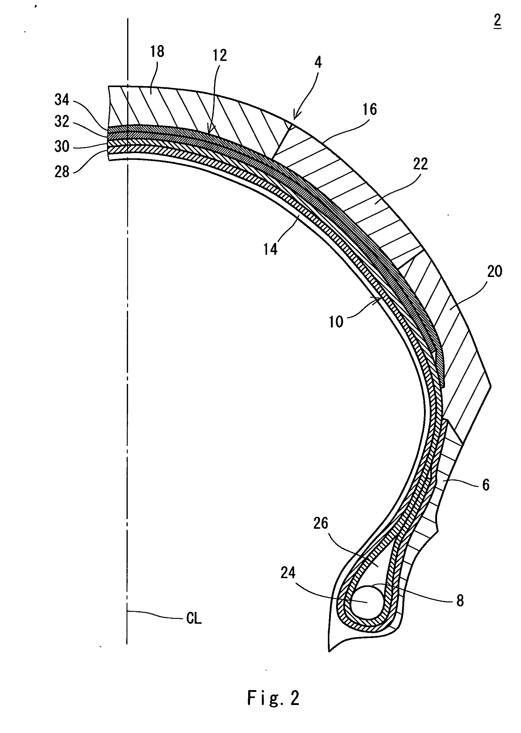 Tire for motorcycle