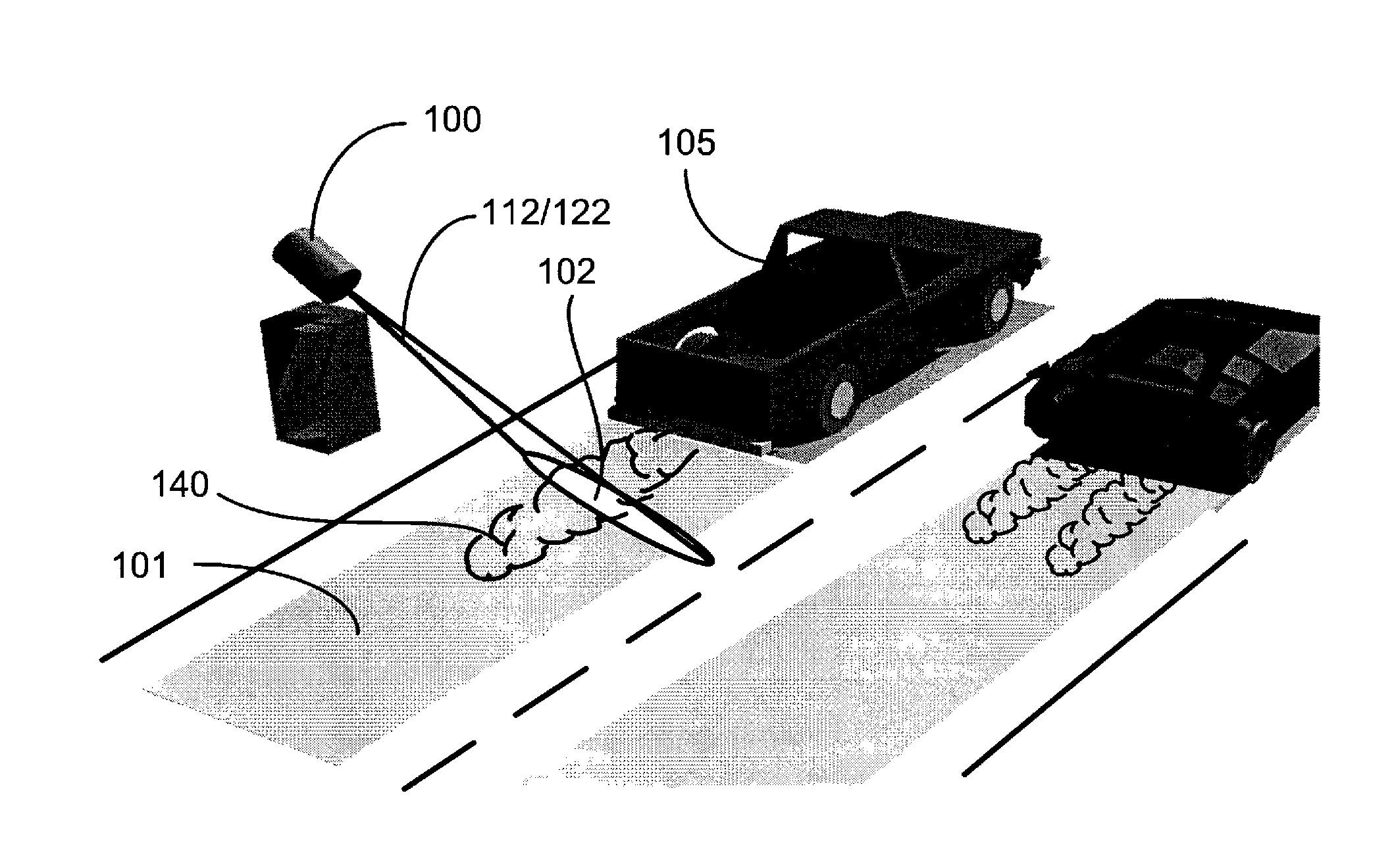 Device and Method for Quantification of Gases in Plumes by Remote Sensing