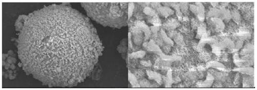 Transition Sn-based heterojunction material@spherical high polymer, and preparation method and application thereof