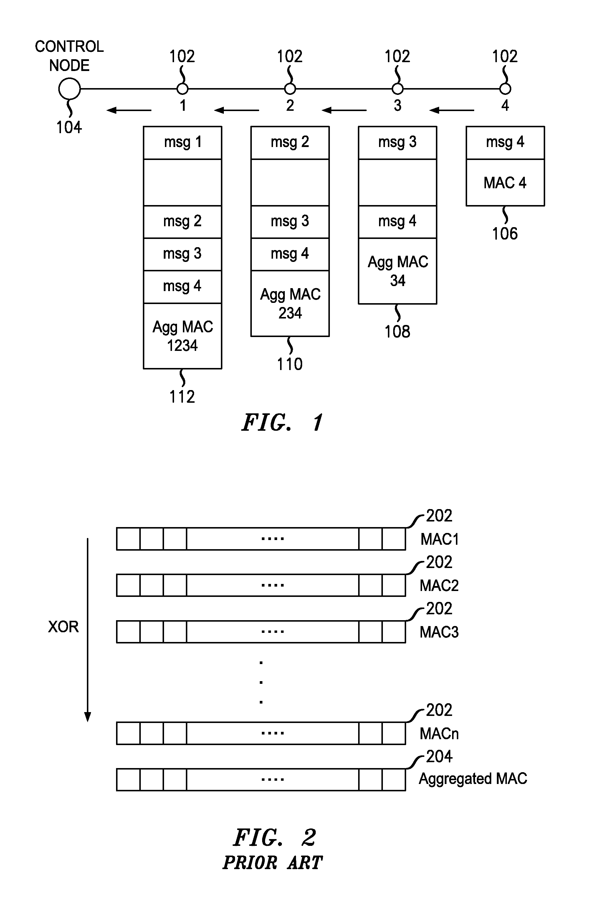 MAC aggregation resilient to denial-of-service attacks for use in a multi-node data network