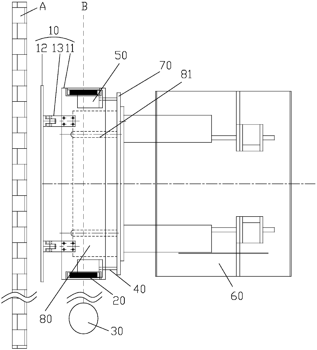 Method for automatically adjusting plastering thickness and plastering robot