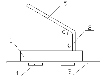 A gravity heat pipe system that can rotate with the lamp in the range of 0°-90°