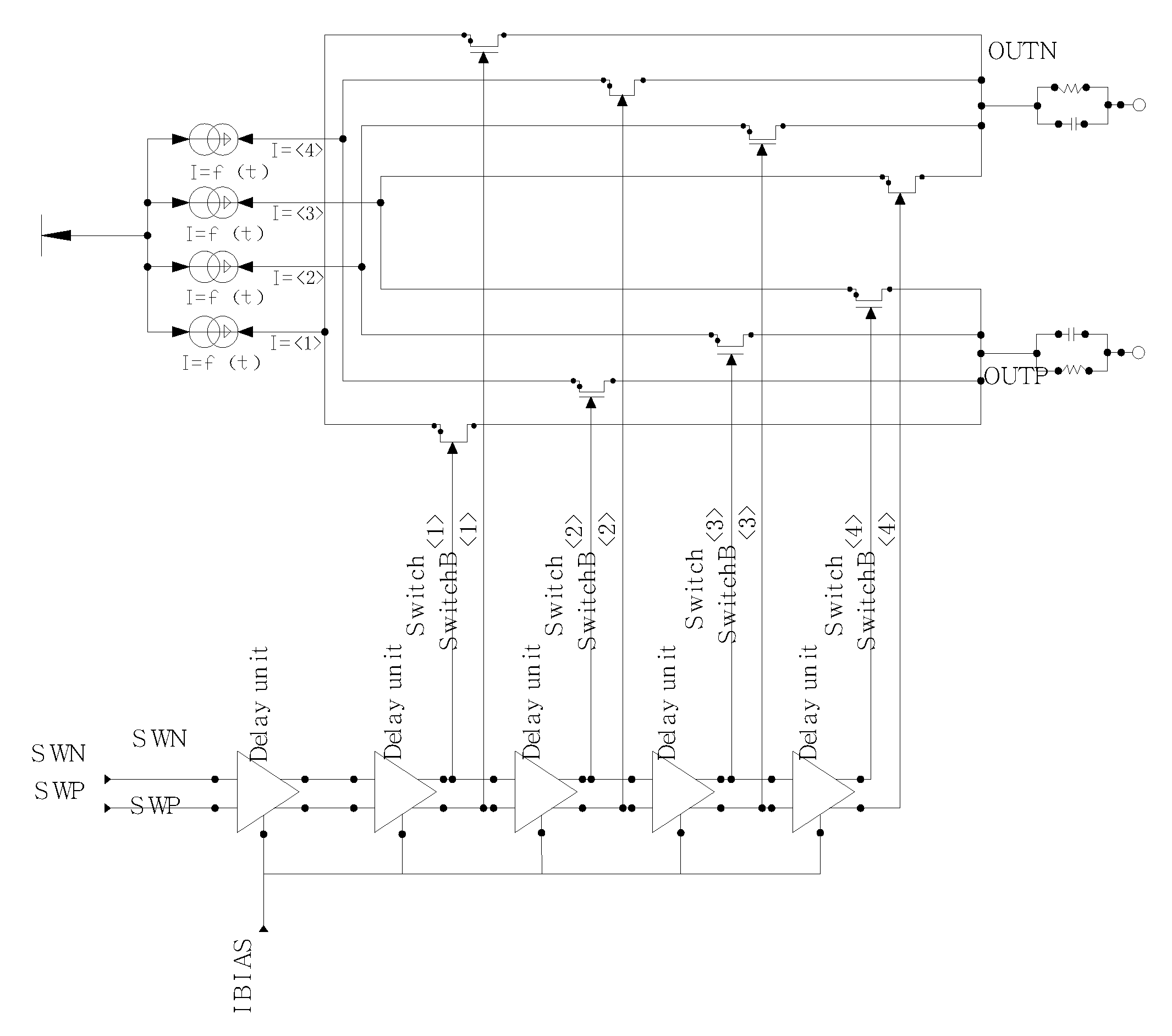 Stage by stage delay current-summing slew rate controller