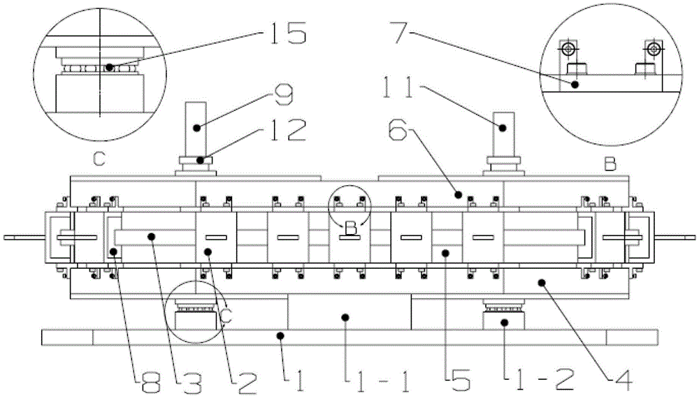 Bilateral driving type annular guide rail chip transmission device