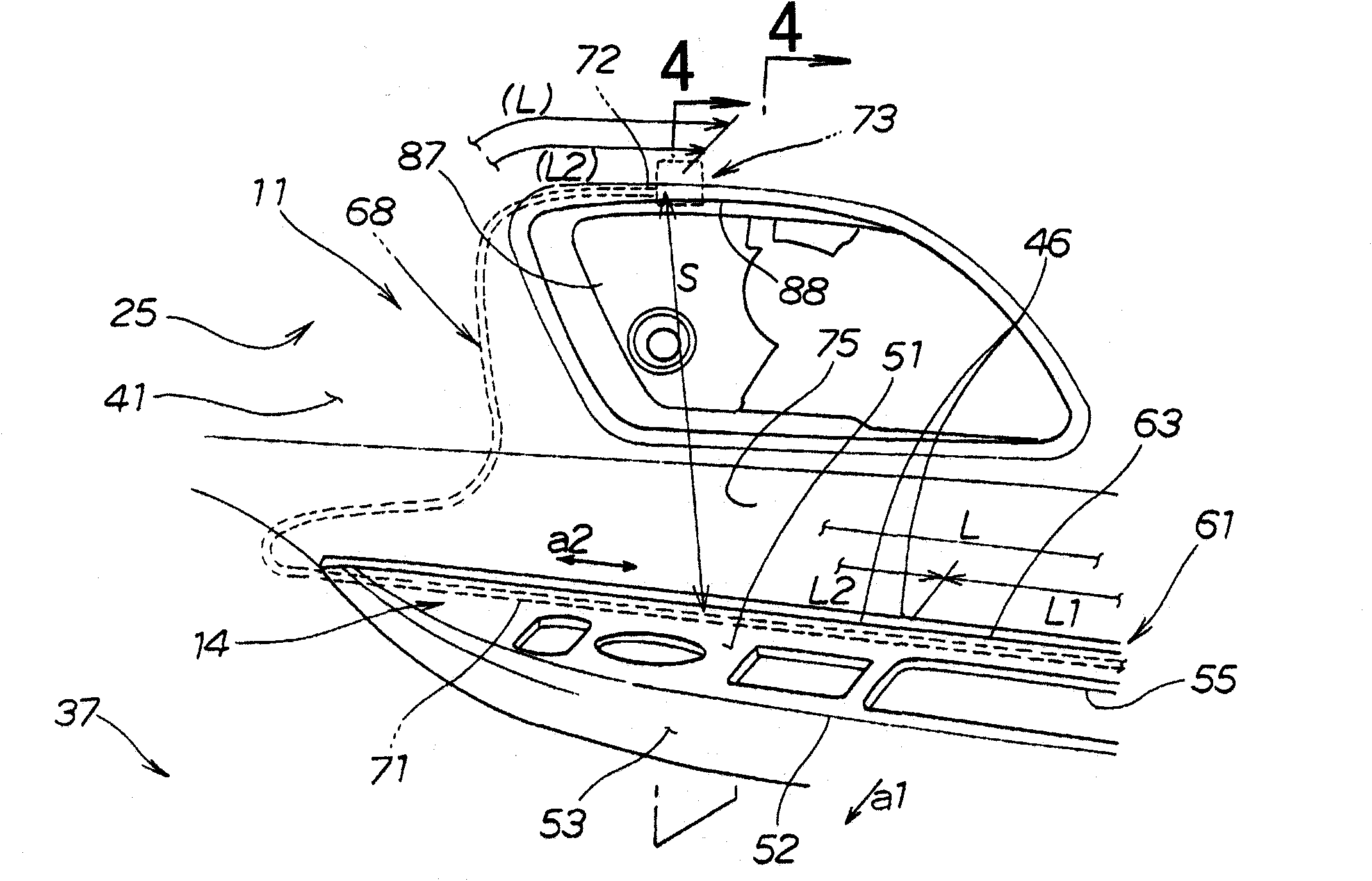 Lighting device and door lining using same