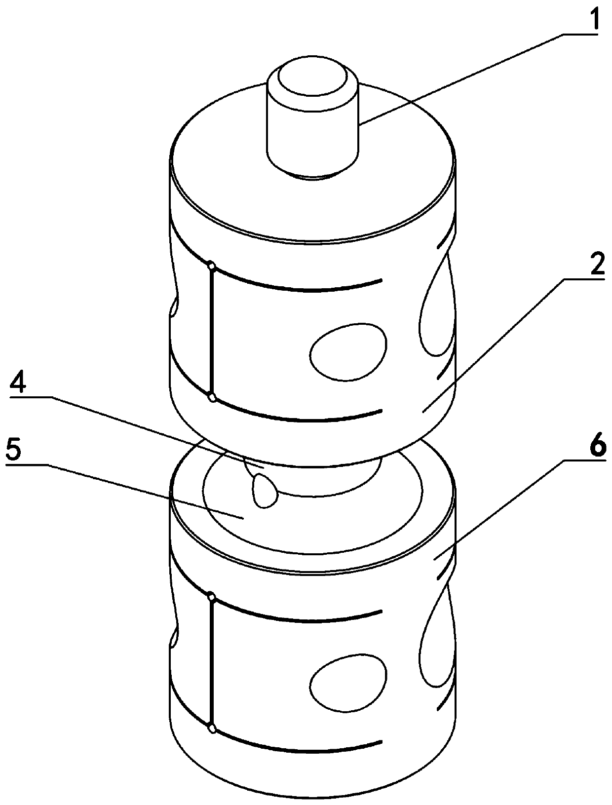 Loading device and method for asymmetric cyclic load of tested piece