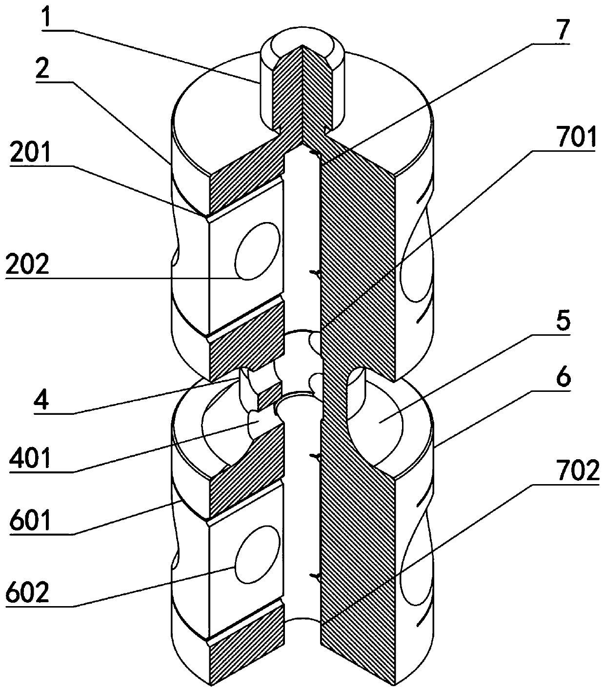 Loading device and method for asymmetric cyclic load of tested piece