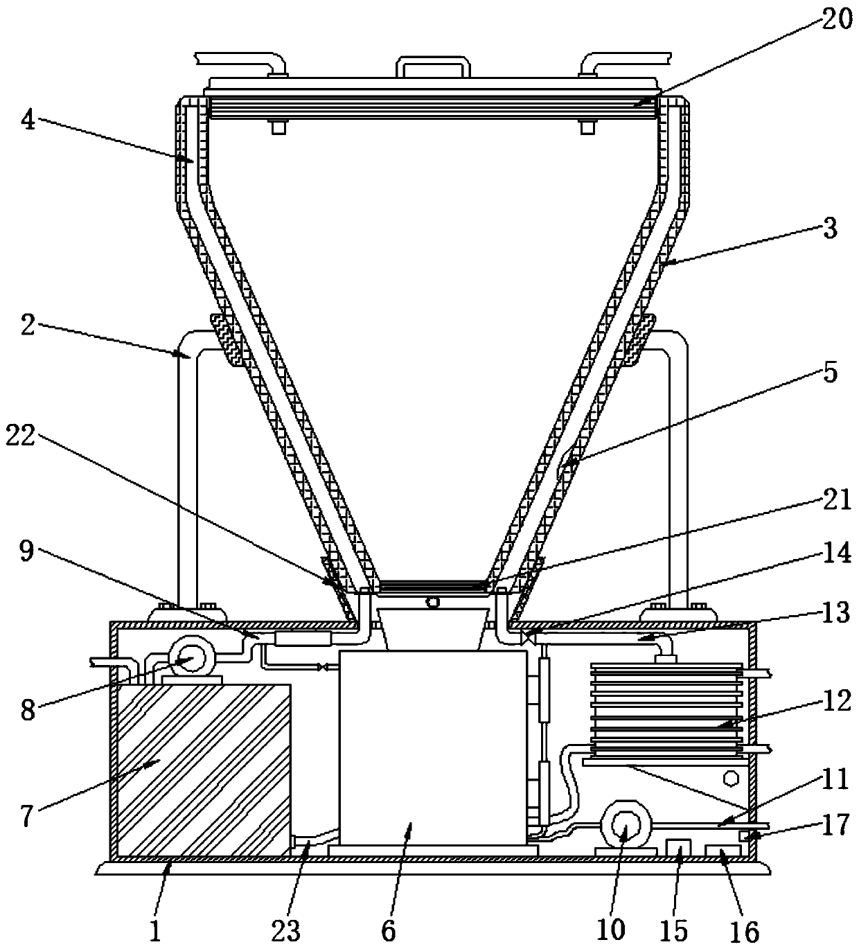 Environment-friendly waste heat recovery device of boiler pressure vessel and working method of environment-friendly waste heat recovery device