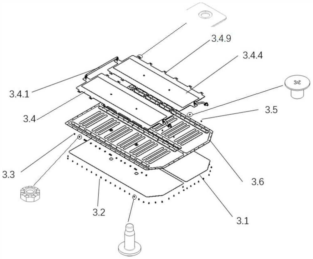 Sandwich structure bottom plate of power battery lower box body and power battery lower box body