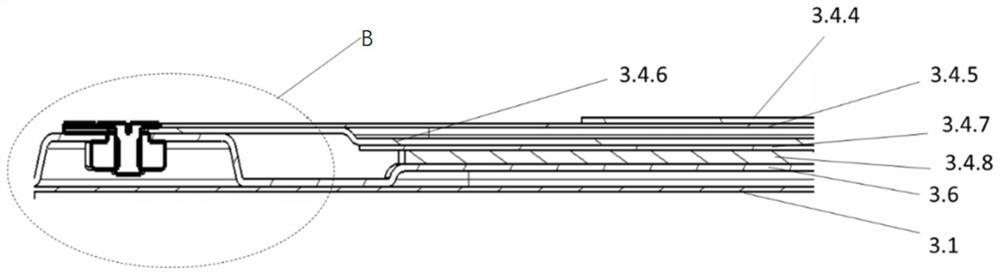 Sandwich structure bottom plate of power battery lower box body and power battery lower box body