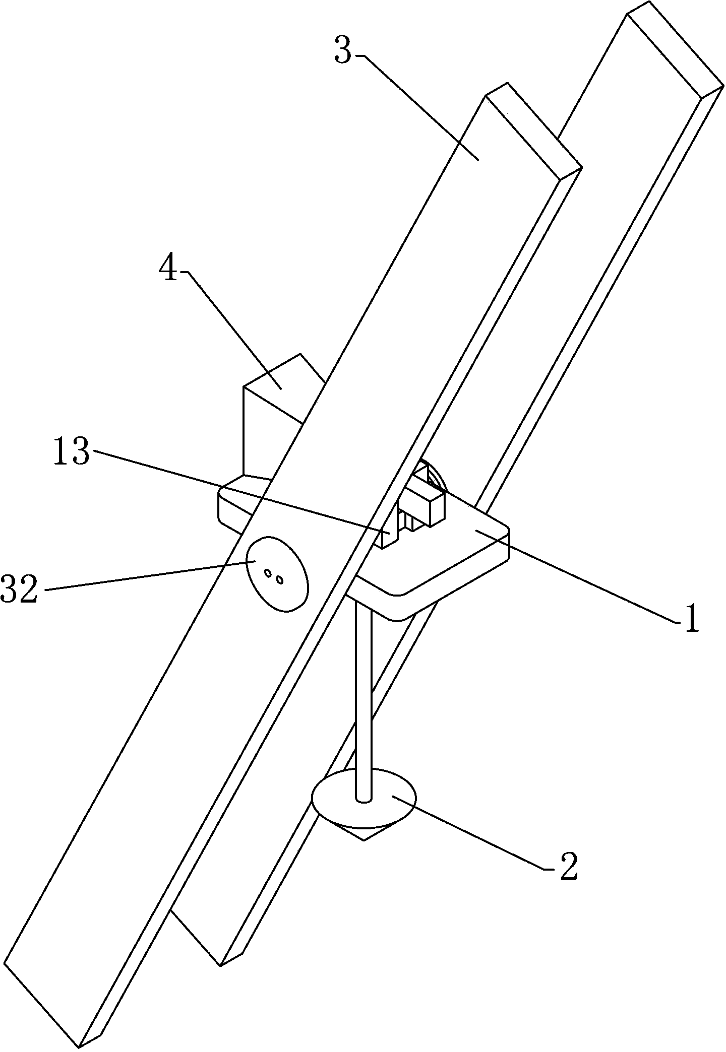 Adaptive fixing device for field strength antenna