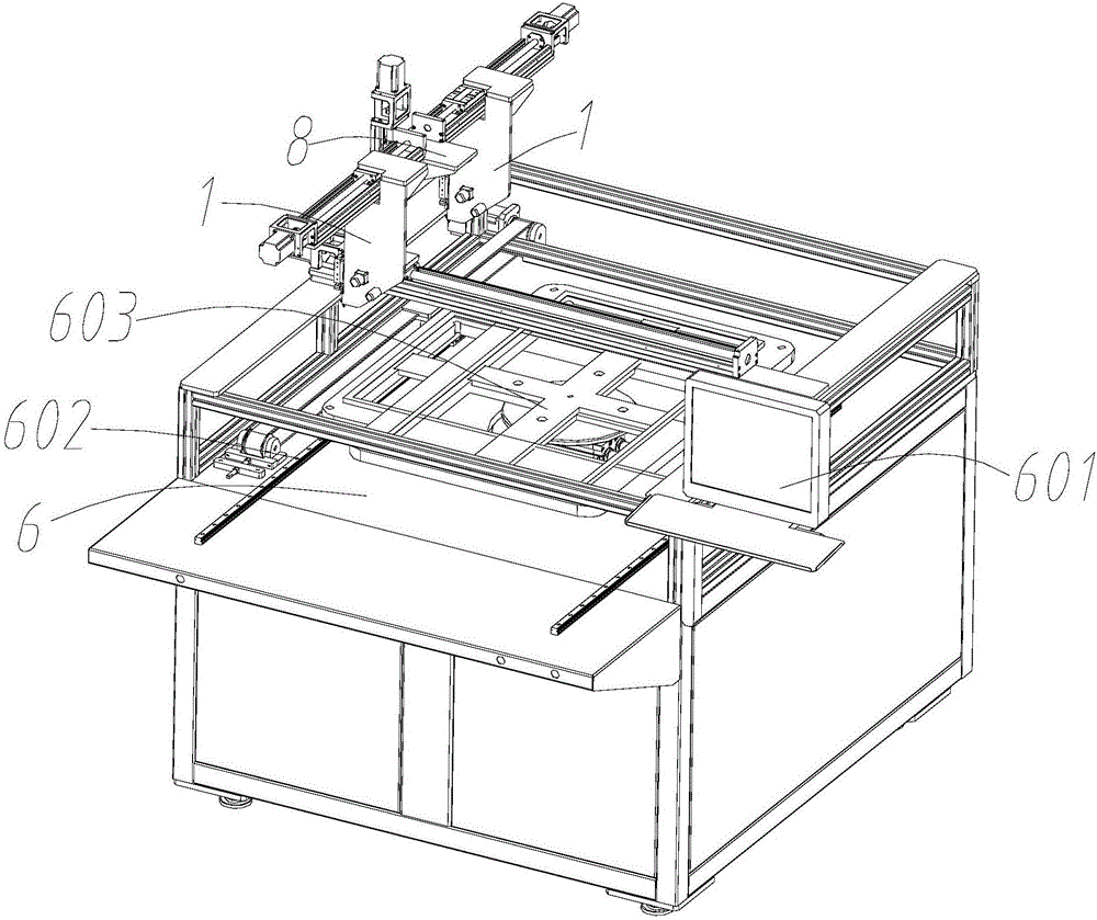 Peel-off type automatic adhesive tape pasting device