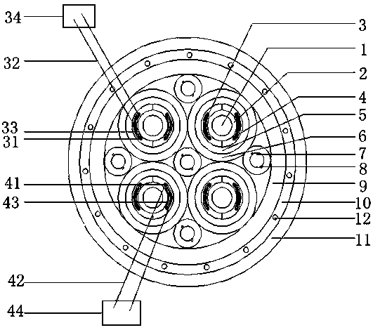 Self-monitoring signal feedback automatic temperature measurement high-temperature-resistant control cable