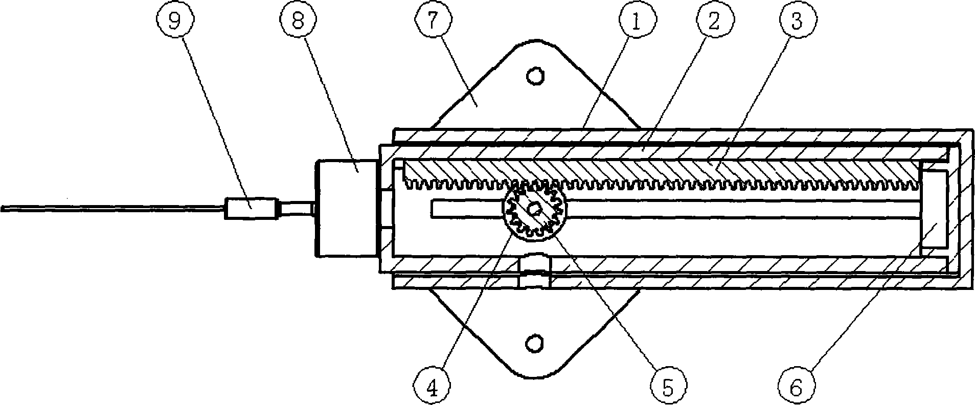 Actuating mechanism of acupuncture manipulation simulating instrument