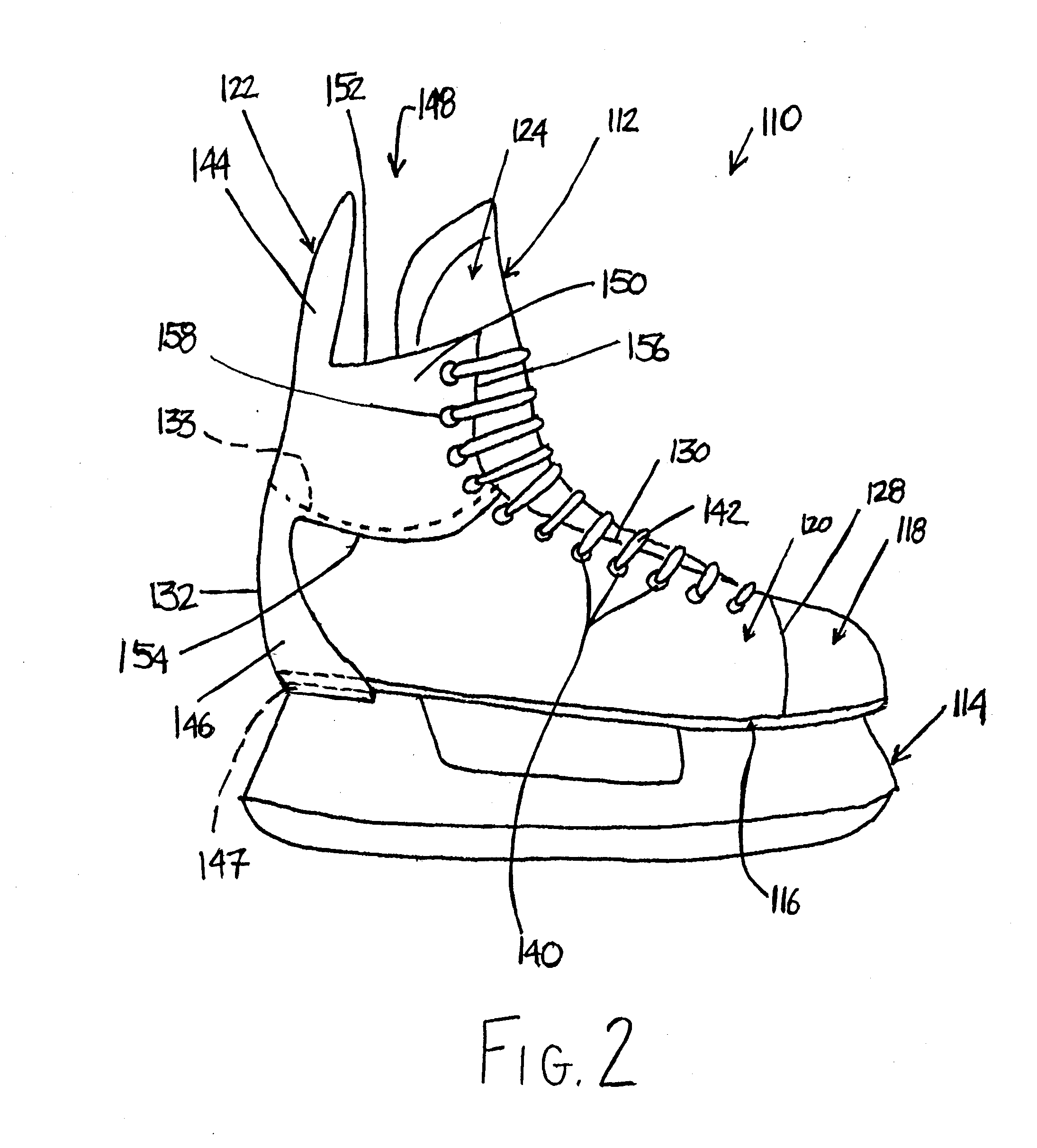 Skate boot with improved flexibility