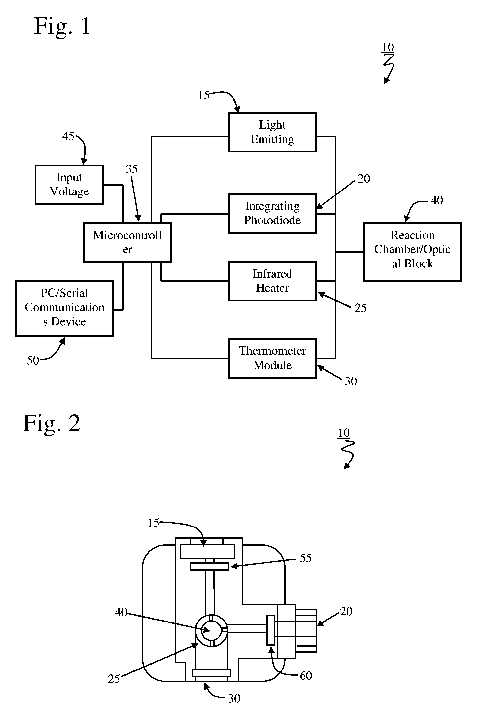 Low thermal mass fluorometer