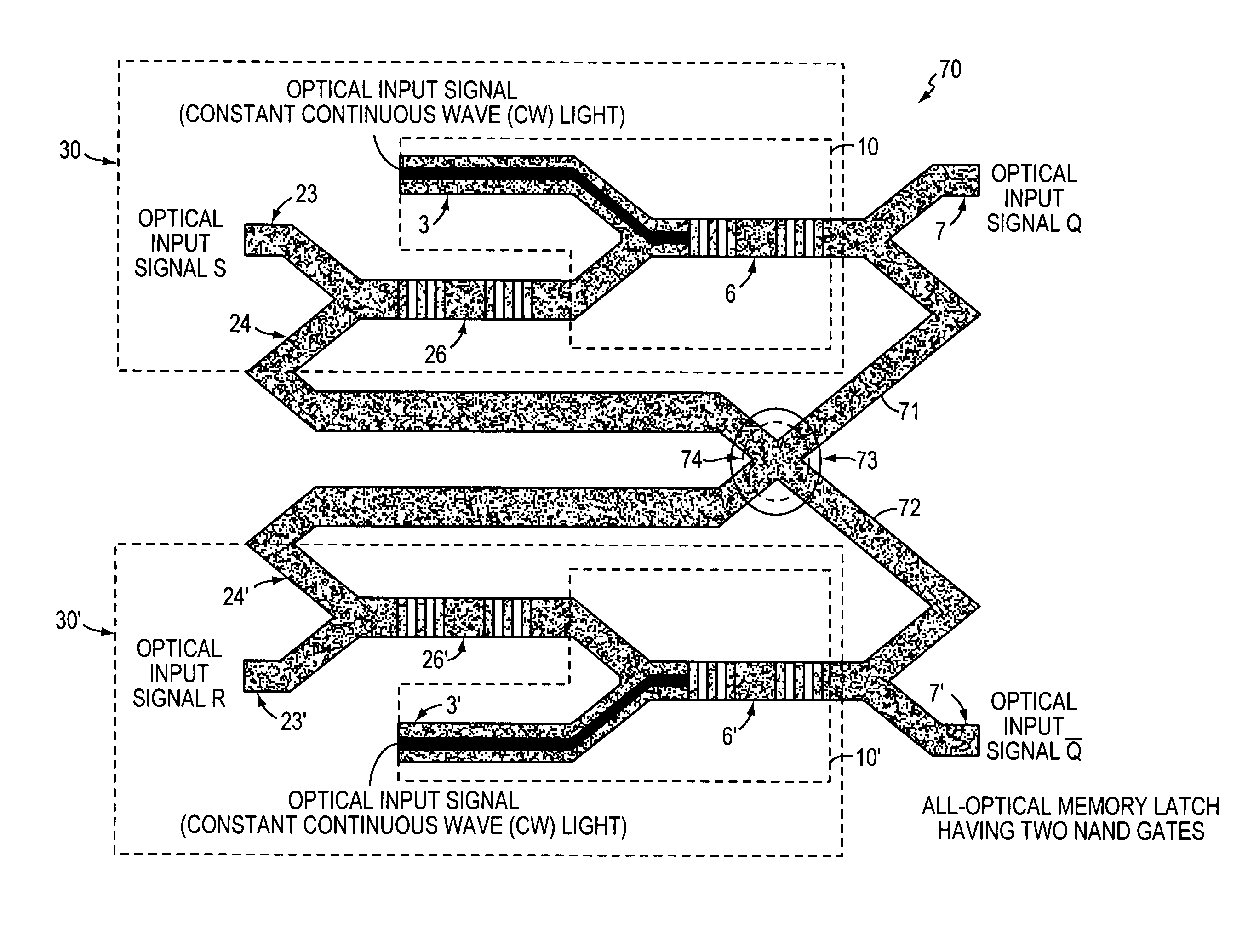 All-optical logic gates using nonlinear elements-claim set VI