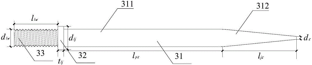 Composite anchor rod device and method for fastening cross section by using anchor rod device in anchoring manner