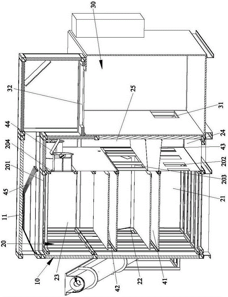 Air flue air distribution structure of heat pump drying machine