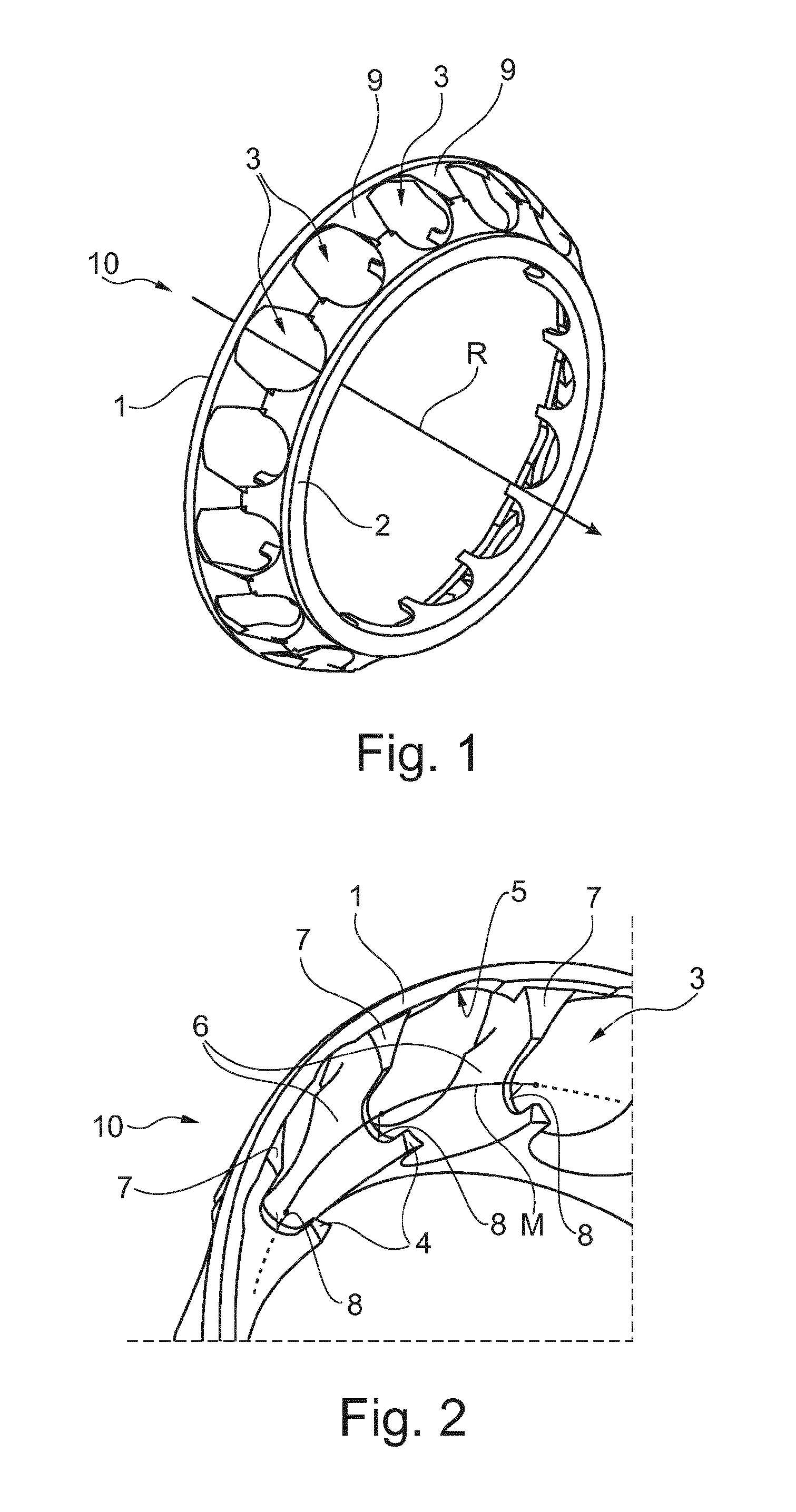 Cage for inclined ball bearing