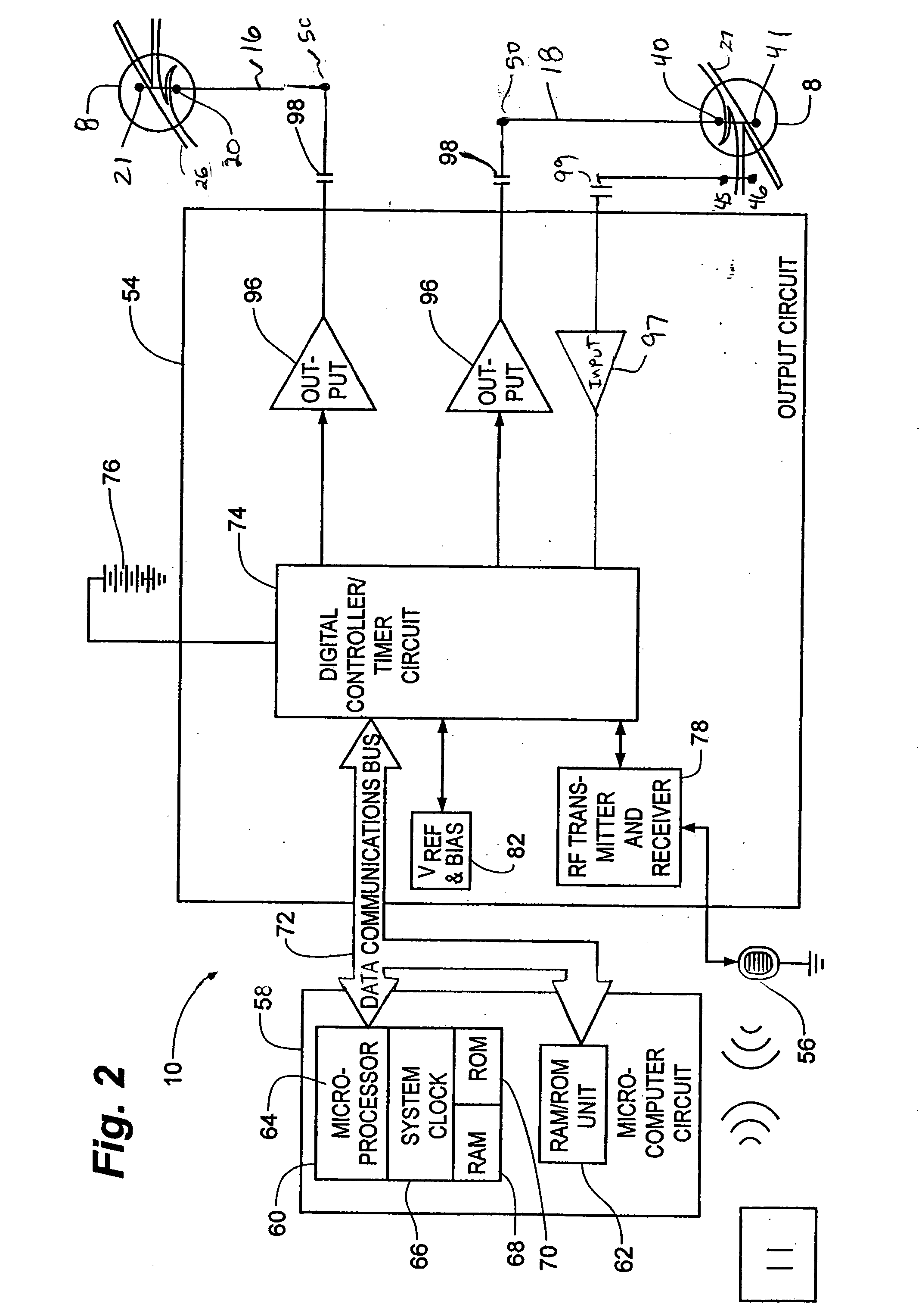 Method, system and device for treating various disorders of the pelvic floor by electrical stimulation of the left and right pudendal nerves