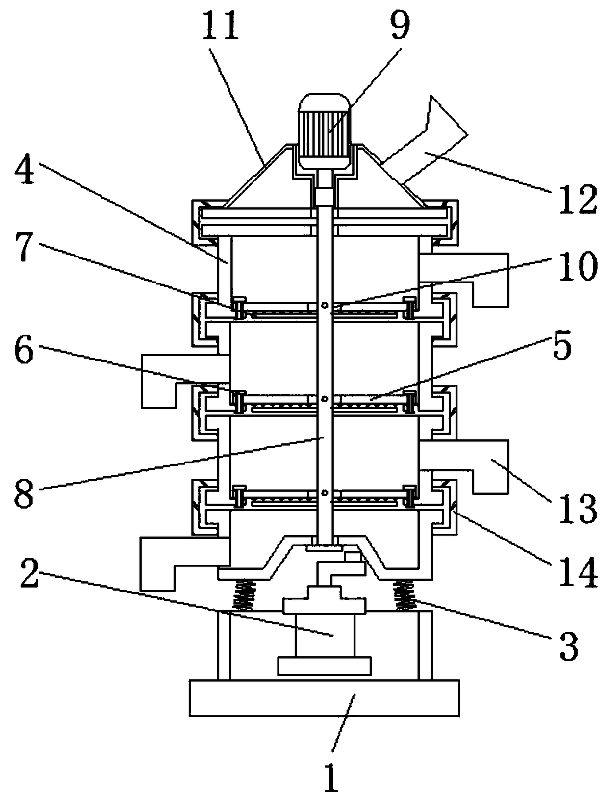 Tea leaf processing device with screening function