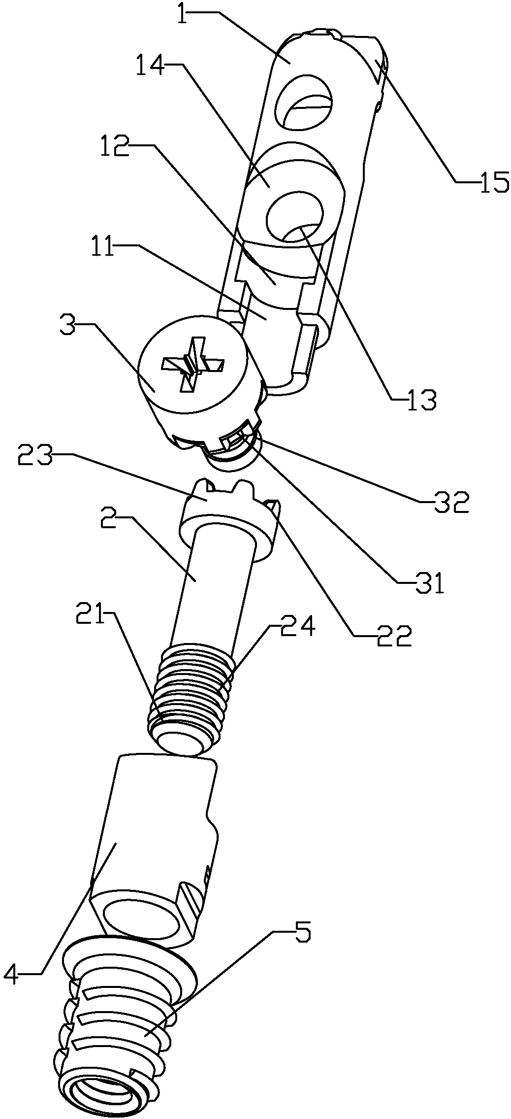 Integrated intelligent fasten type furniture plate body connecting piece