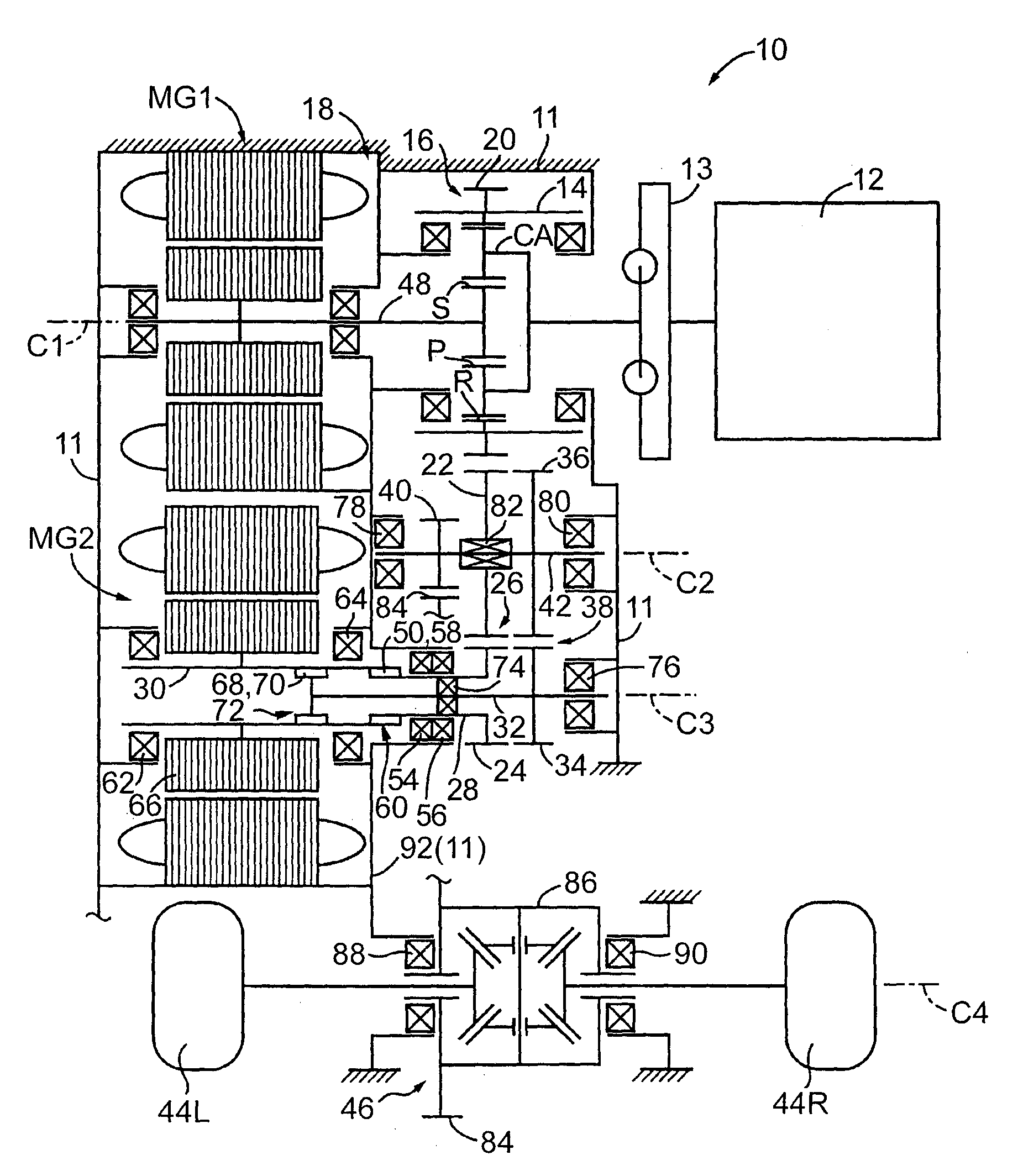 Drive device for hybrid vehicle