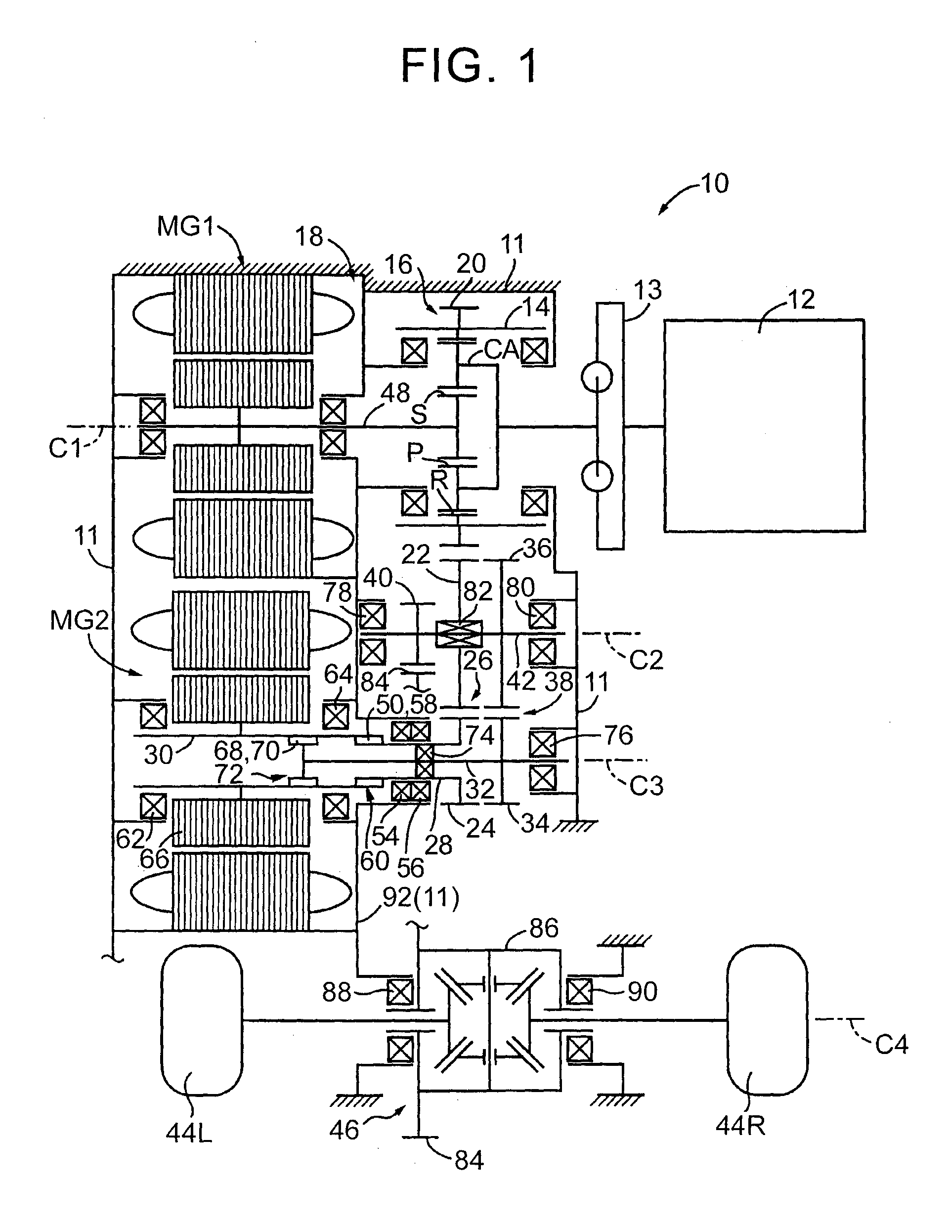 Drive device for hybrid vehicle