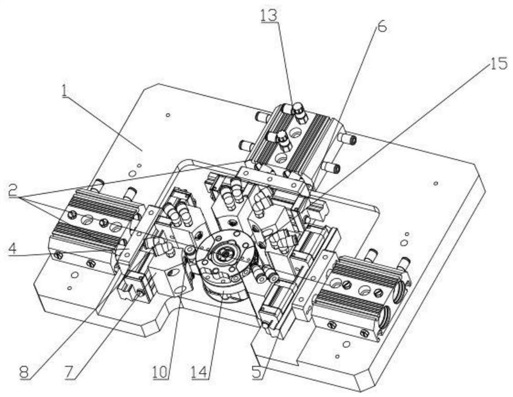 A multi-joint automatic quick-change fixture pallet quick inspection device