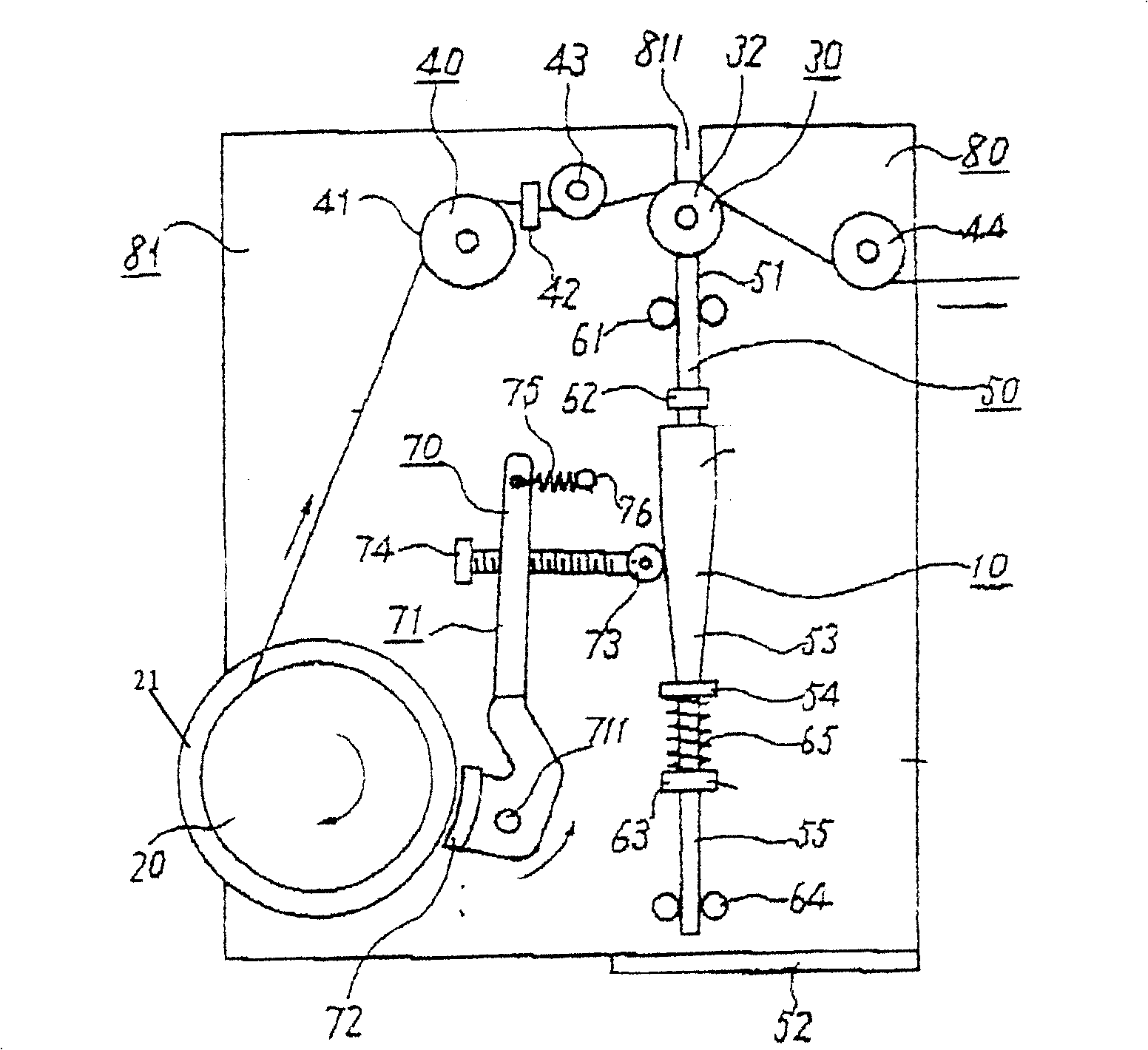 Wire material supplying mechanism of tubular braided fabric braiding machine