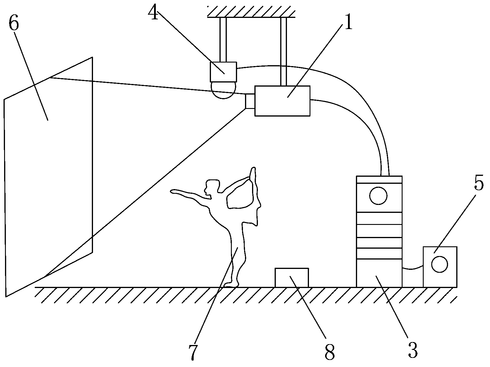 Man-machine interactive electronic yoga teaching system