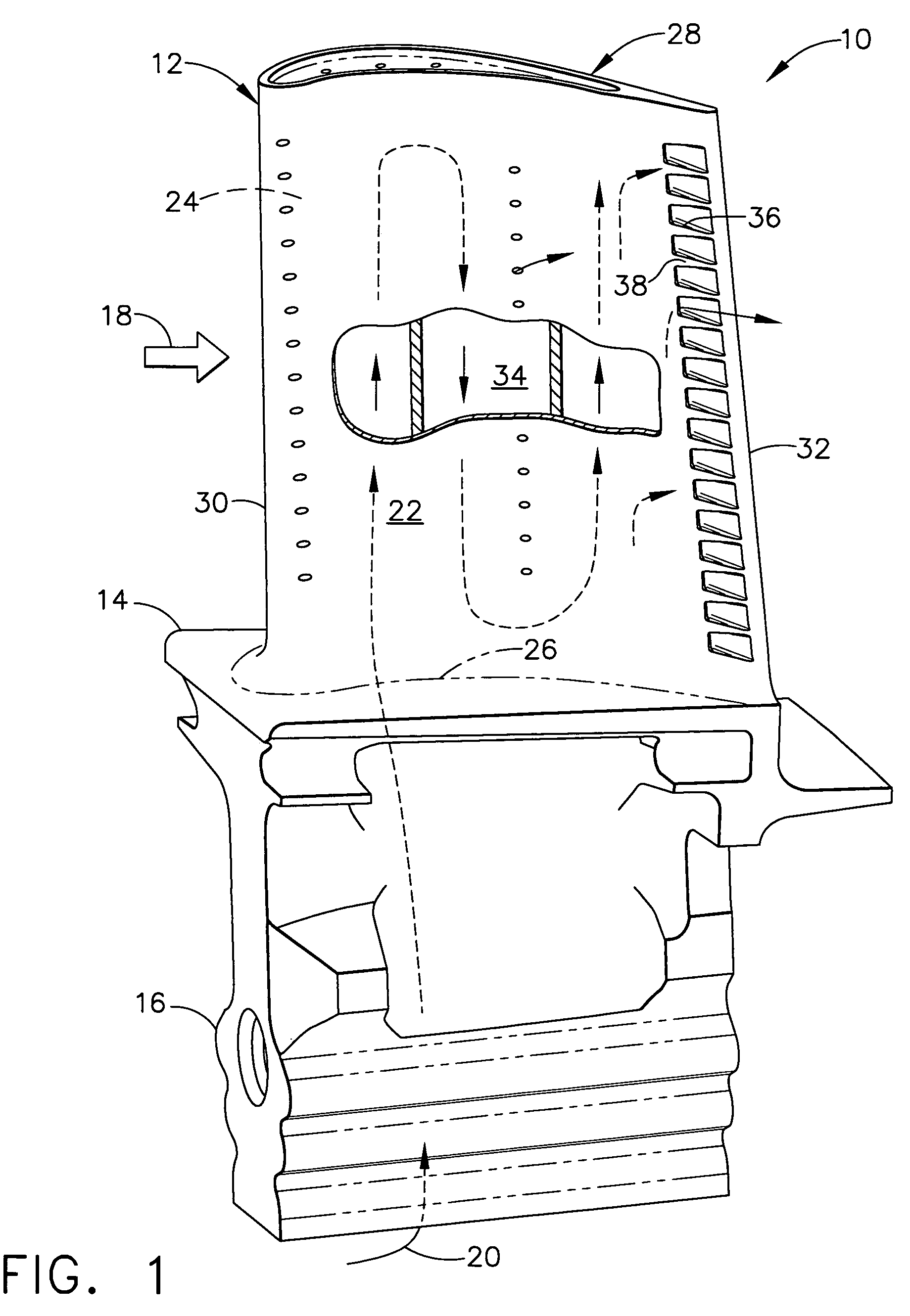 Stepped outlet turbine airfoil