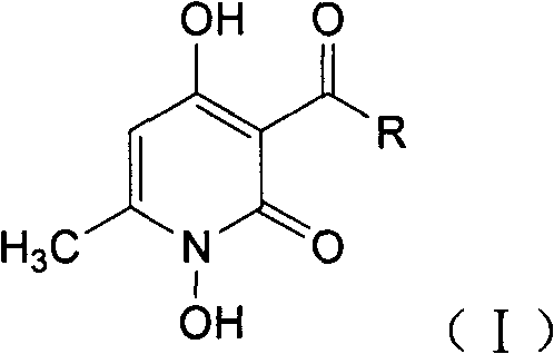 1,4-dyhydroxy-6-methyl-2-pyridine ketone compound, and preparation method and use thereof