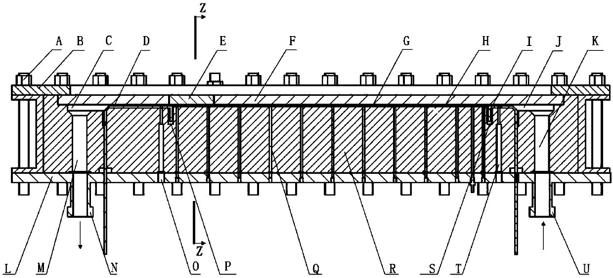 Visual measurement experiment device of critical heat flux density of integrally sintered rectangular narrow slit channel