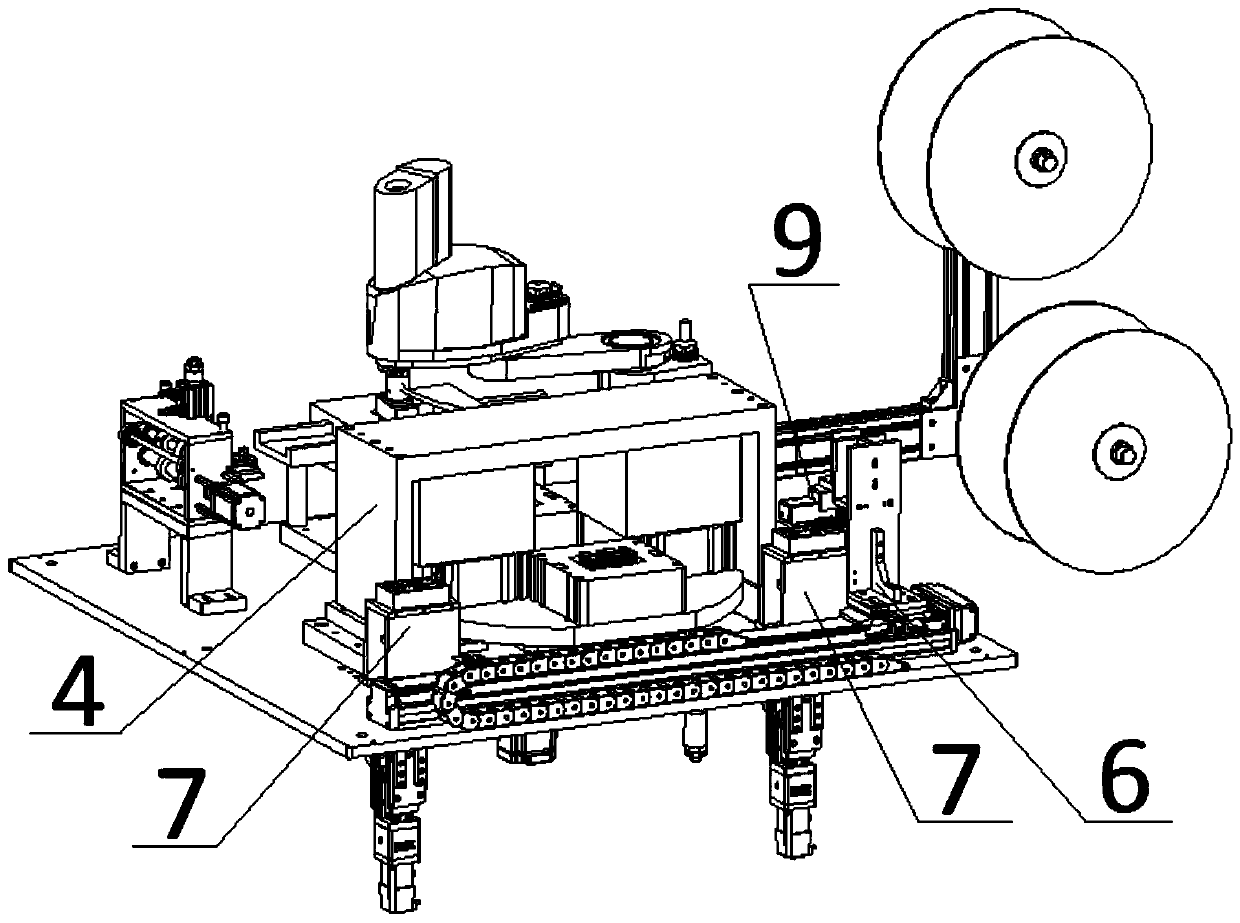 Novel four-station disc automatic rough side pressing machine