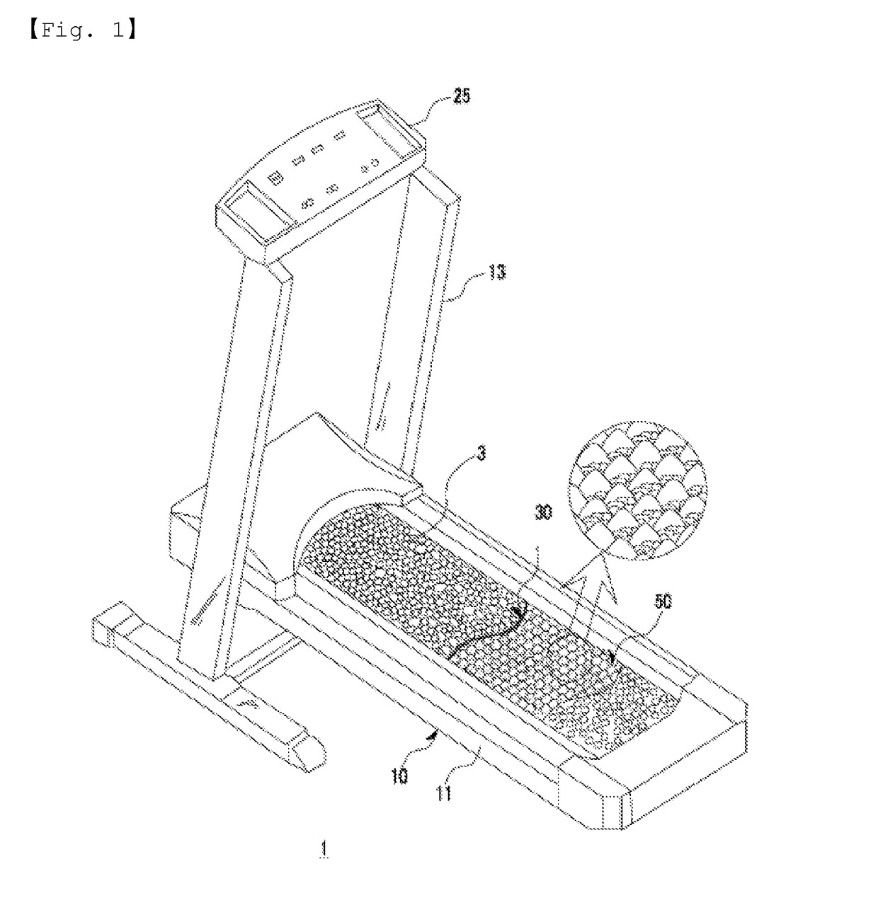 Acupressure walking machine applying pressure to foot reflex zones