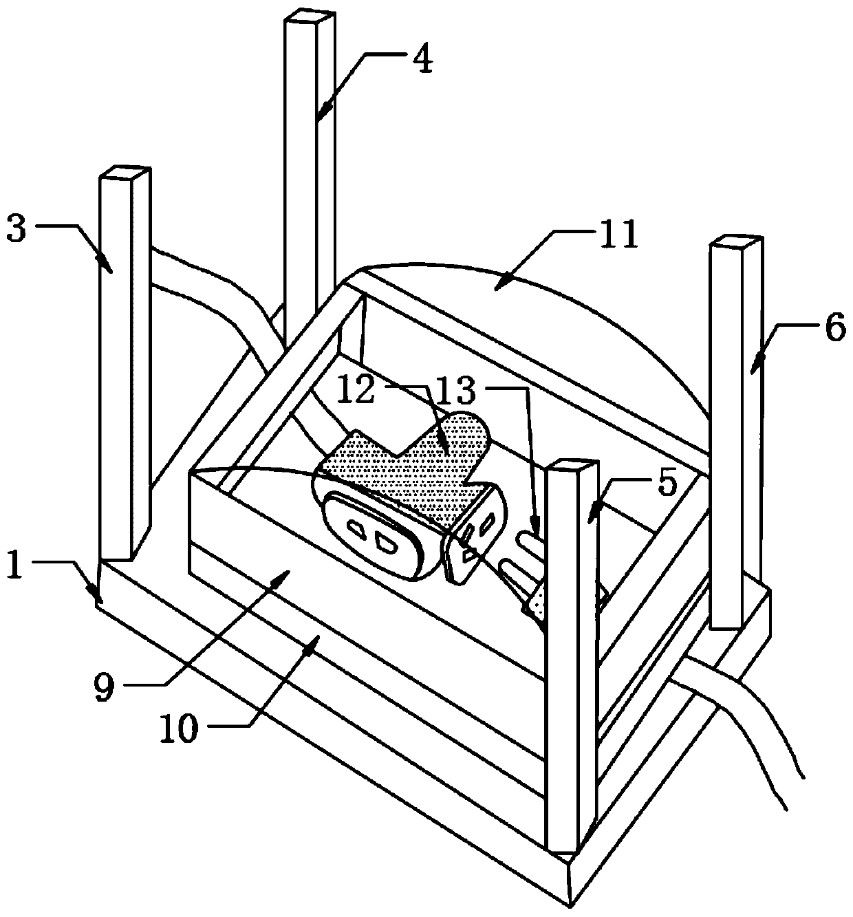 A socket waterproof device based on water buoyancy