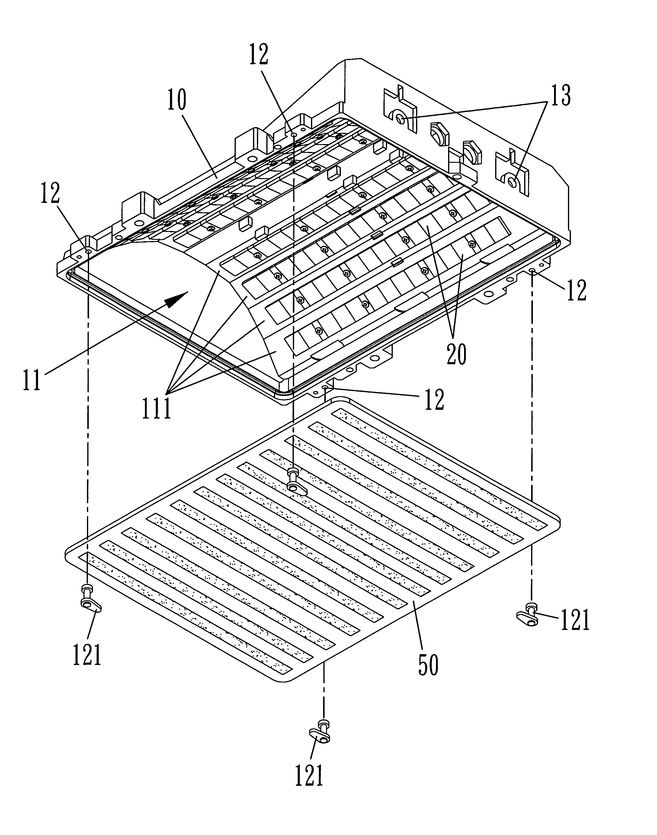 Lamp housing for high-power LED street lamp