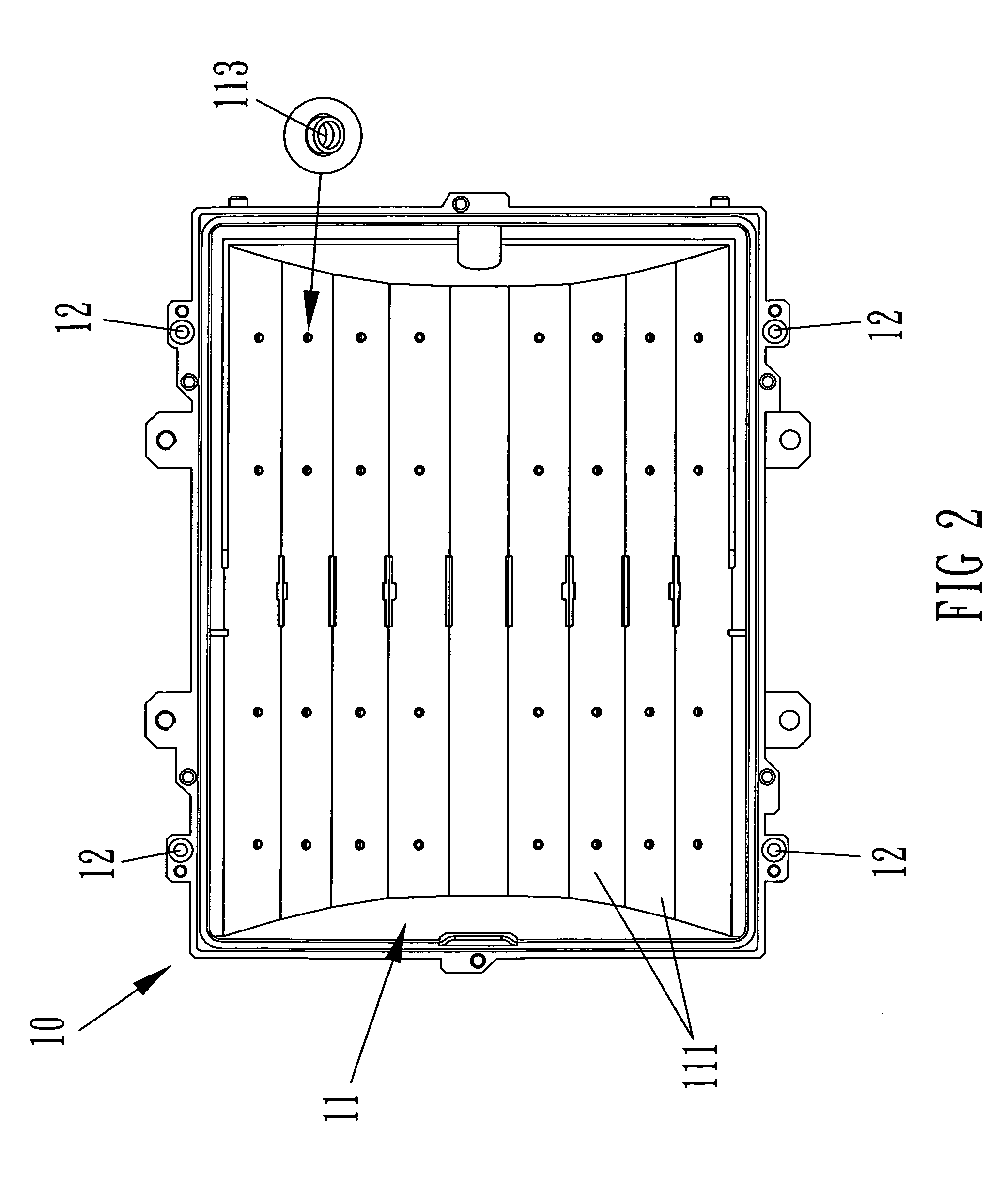 Lamp housing for high-power LED street lamp